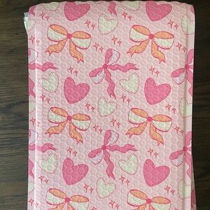 Pink and Cream Heart and Bow Bedding Set